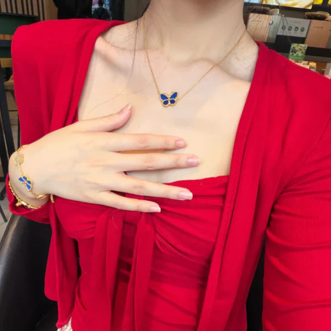 [Elara jewelsry] 2026 NEW LUCKY BUTTERFLY 1 MOTIFS NECKLACE