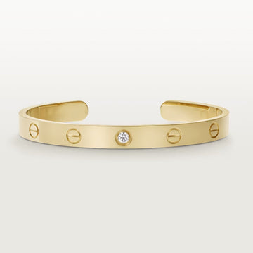 [Elara jewelsry ]LOVE BRACELET 6.1MM 1 DIAMOND OPEN CUFF