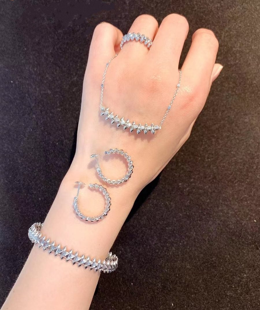 [Elara jewelsry ]CLASH SILVER BRACELET