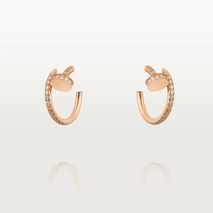 [Elara jewelsry ]JUSTE EARRINGS 12.75MM PINK GOLD DIAMOND