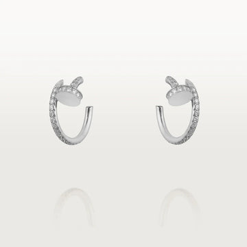 [Elara jewelsry ]JUSTE EARRINGS 12.75MM SILVER DIAMOND
