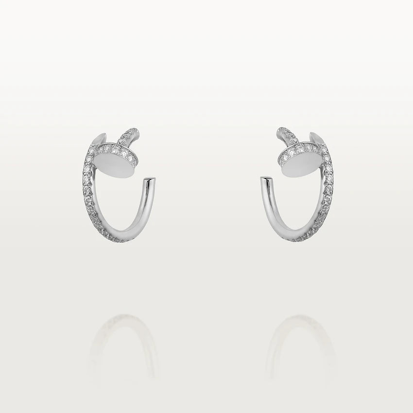 [Elara jewelsry ]JUSTE EARRINGS 12.75MM SILVER DIAMOND