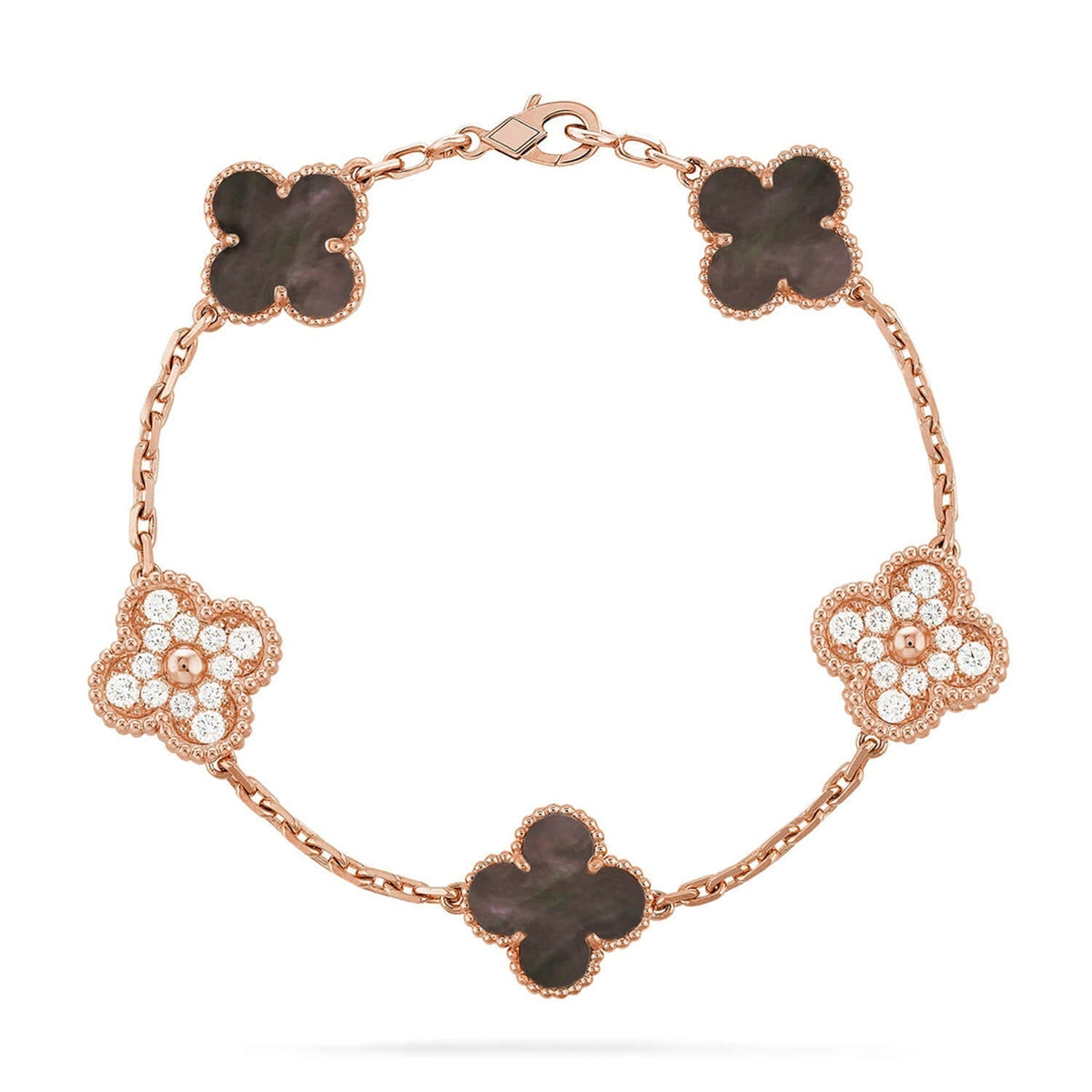 [Elara jewelsry ] CLOVER 5 MOTIF GRAY MOP BRACELET COLLECTION