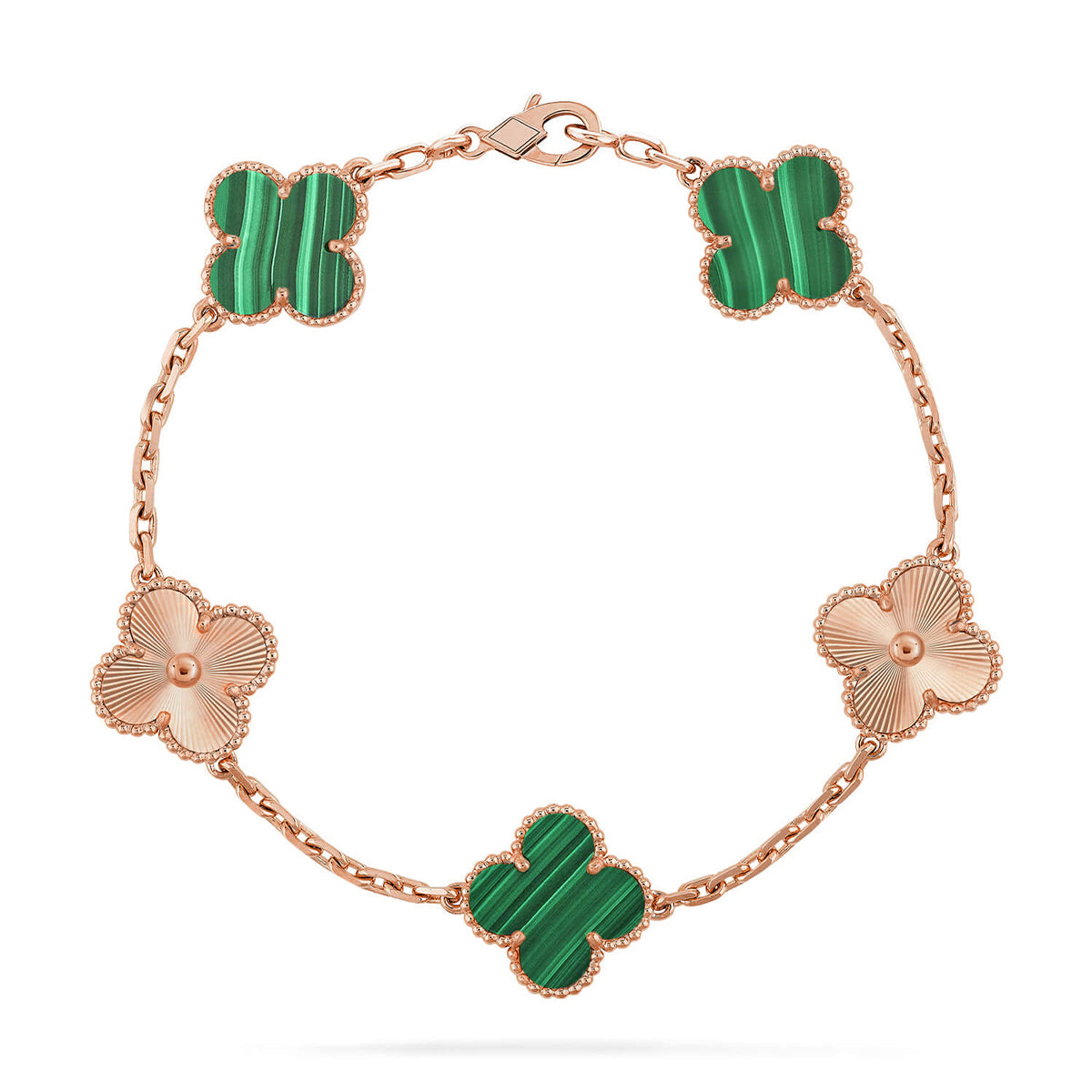 [Elara jewelsry ] CLOVER 5 MOTIF MALACHITE BRACELET COLLECTION