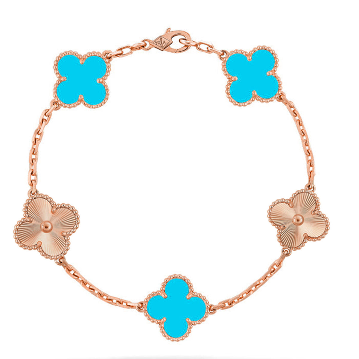 [Elara jewelsry ] CLOVER 5 MOTIF TURQUOISE BRACELET COLLECTION