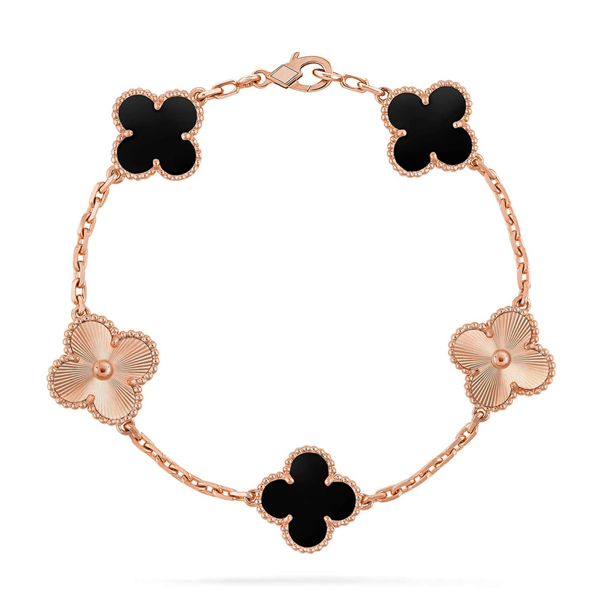 [Elara jewelsry ] CLOVER 5 MOTIF ONYXS BRACELET COLLECTION