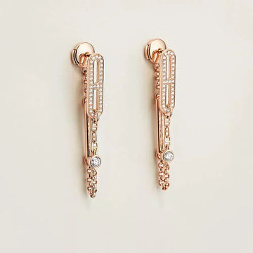 [Elara jewelsry ]CHAINE CHAOS DIAMOND DROP EARRINGS