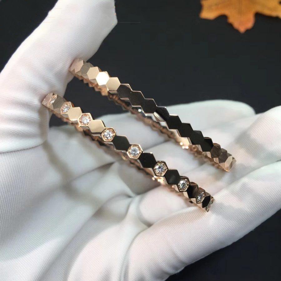 [Elara jewelsry ]BEE LOVE PINK GOLD DIAMOND BRACELET