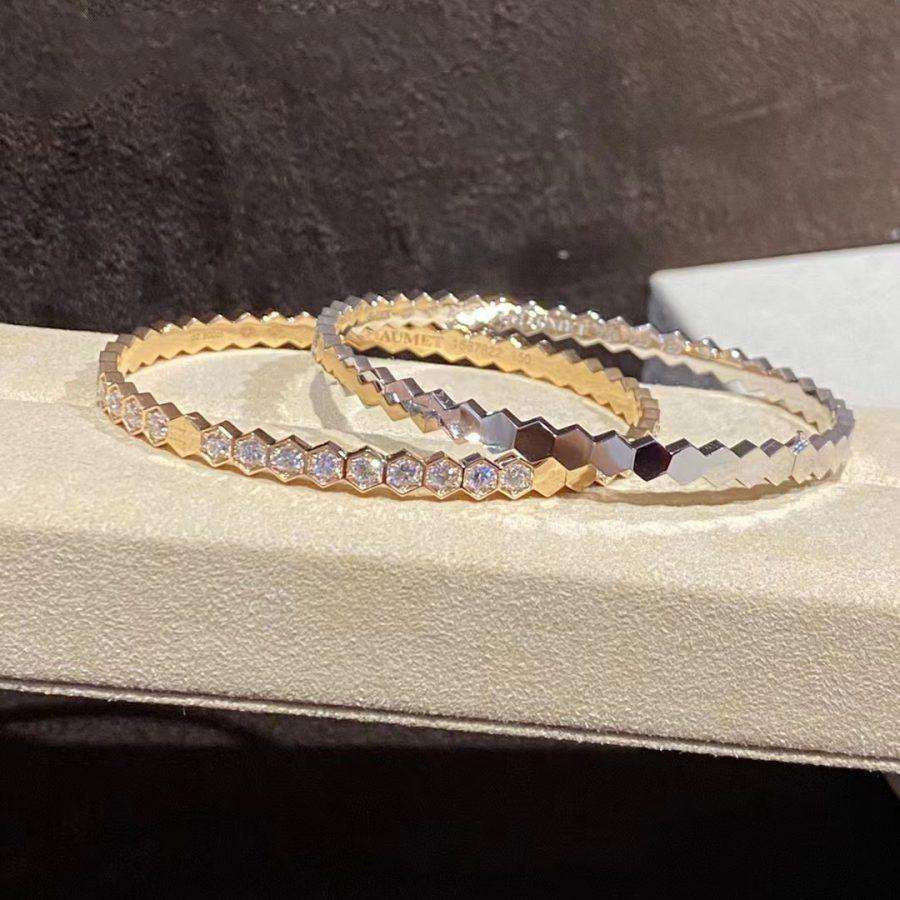 [Elara jewelsry ]BEE LOVE GOLD BRACELET FULL DIAMOND