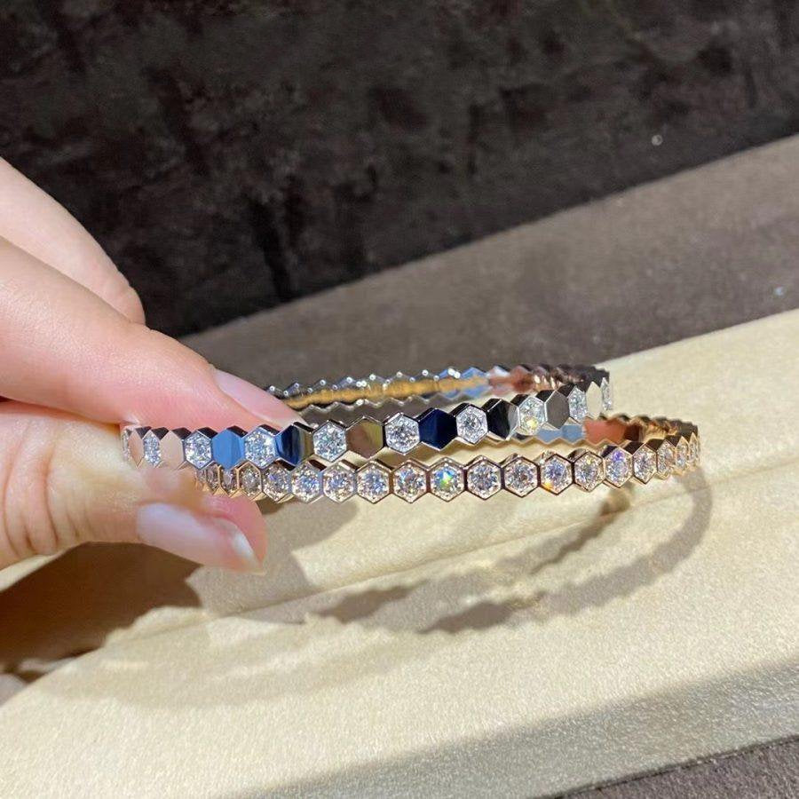 [Elara jewelsry ]BEE LOVE GOLD BRACELET FULL DIAMOND
