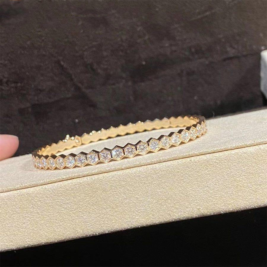 [Elara jewelsry ]BEE LOVE GOLD BRACELET FULL DIAMOND