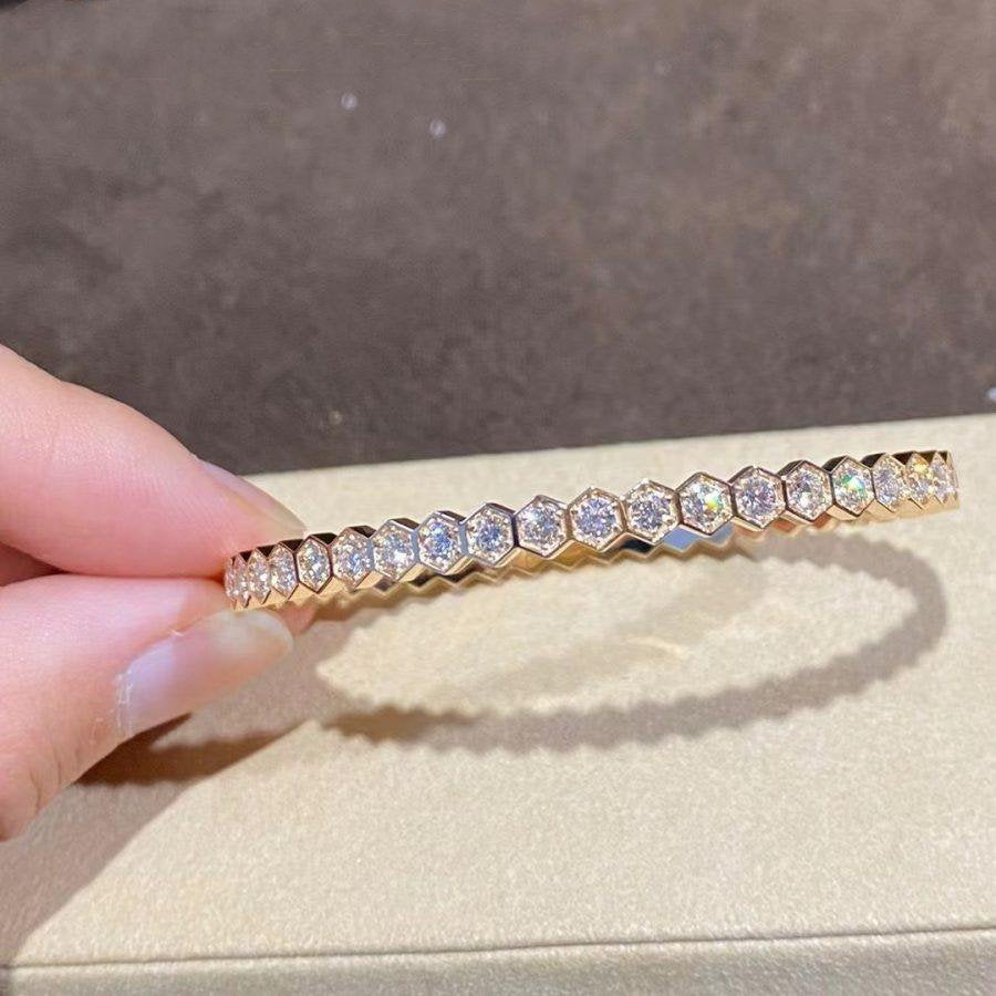 [Elara jewelsry ]BEE LOVE GOLD BRACELET FULL DIAMOND