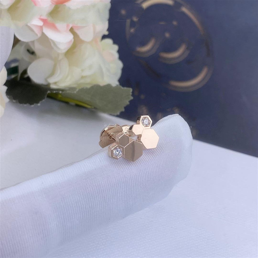 [Elara jewelsry ]BEE LOVE PINK GOLD DIAMOND EARRINGS