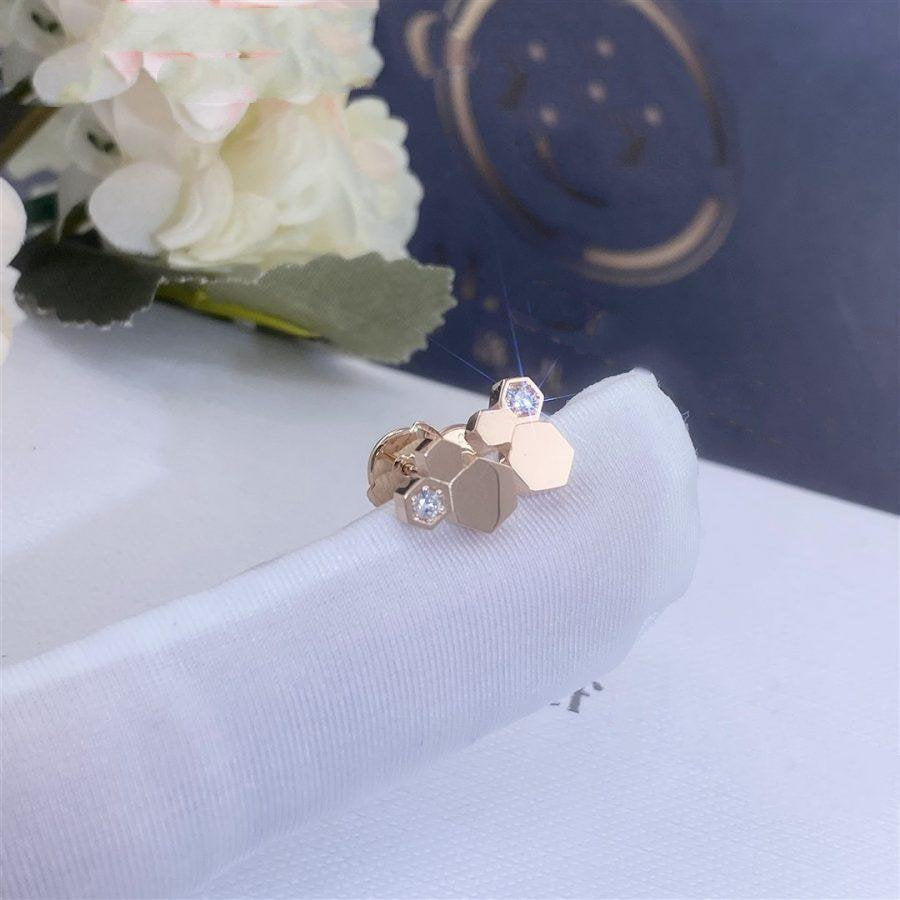 [Elara jewelsry ]BEE LOVE PINK GOLD DIAMOND EARRINGS