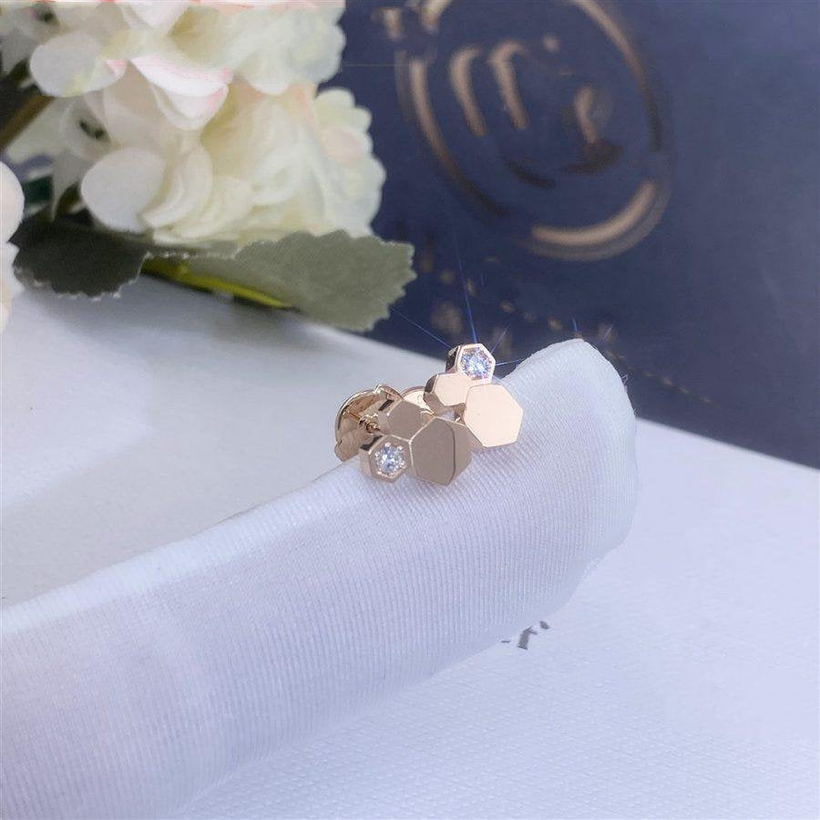 [Elara jewelsry ]BEE LOVE PINK GOLD DIAMOND EARRINGS