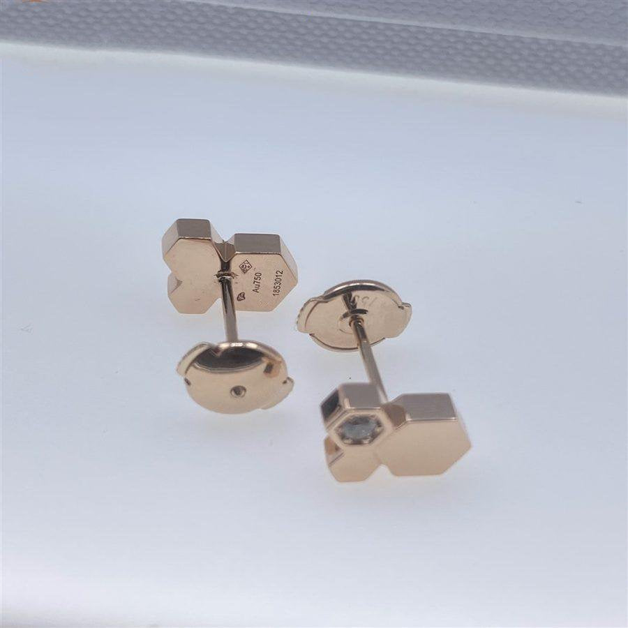 [Elara jewelsry ]BEE LOVE PINK GOLD DIAMOND EARRINGS