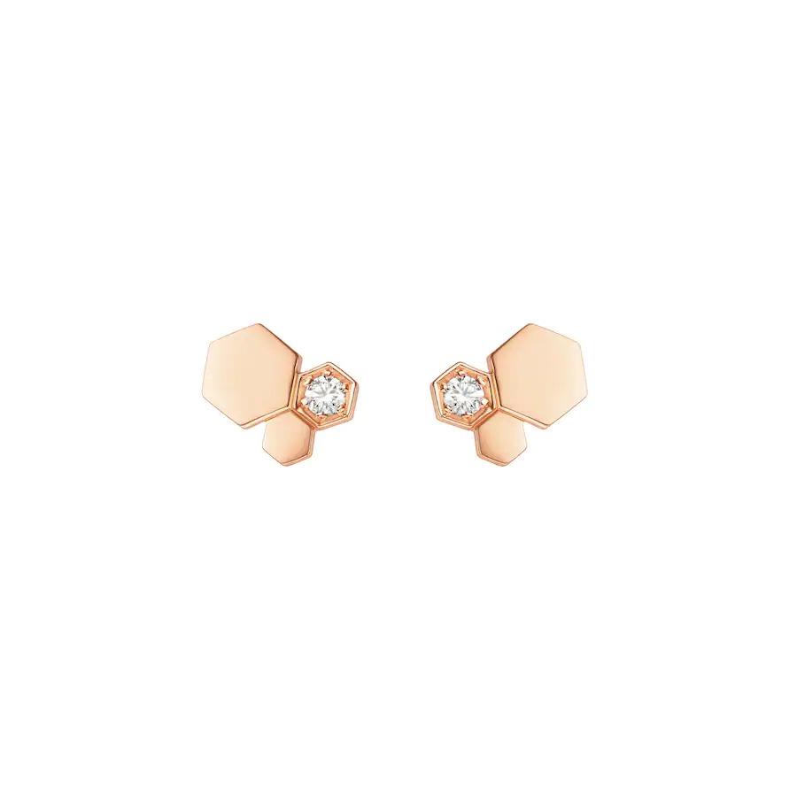 [Elara jewelsry ]BEE LOVE PINK GOLD DIAMOND EARRINGS
