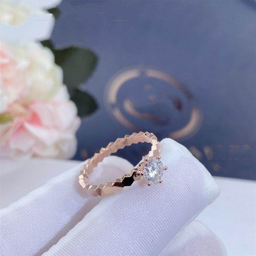 [Elara jewelsry ]BEE LOVE RING PINK GOLD 1 DIAMOND