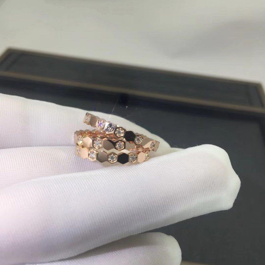 [Elara jewelsry ]BEE LOVE RING PINK GOLD DIAMOND
