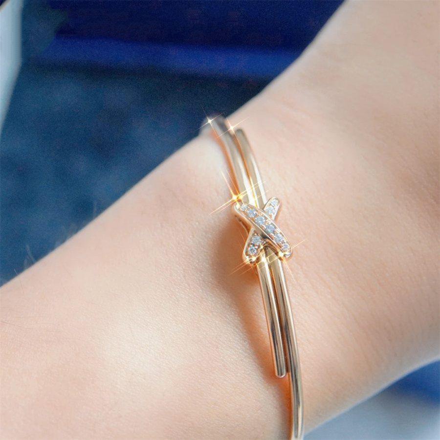 [Elara jewelsry ]JEUX DE BRACELET PINK GOLD DIAMONDS