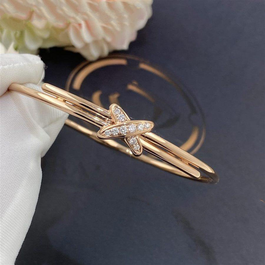 [Elara jewelsry ]JEUX DE BRACELET PINK GOLD DIAMONDS