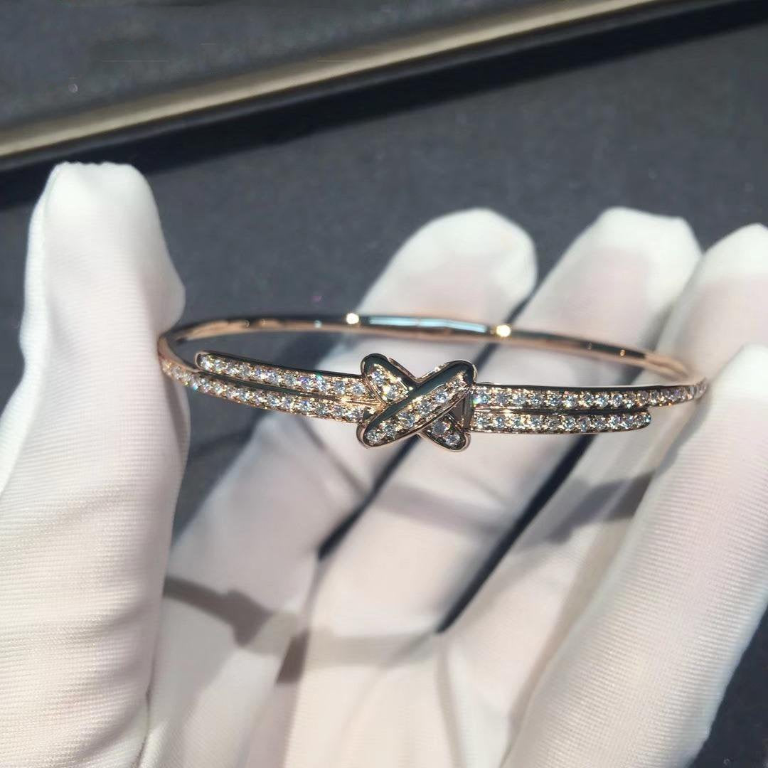 [Elara jewelsry ]JEUX DE BRACELET DIAMONDS PINK GOLD