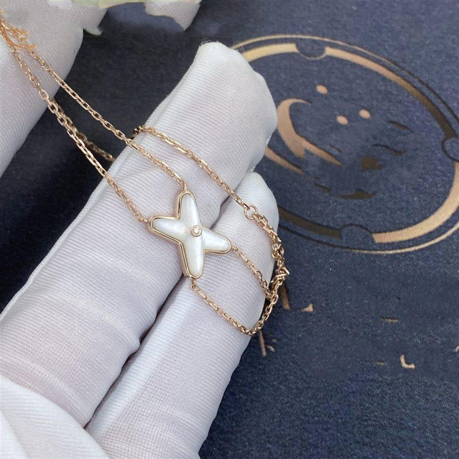 [Elara jewelsry ]JEUX BRACELET WHITE MOP PINK GOLD 1 DIAMOND