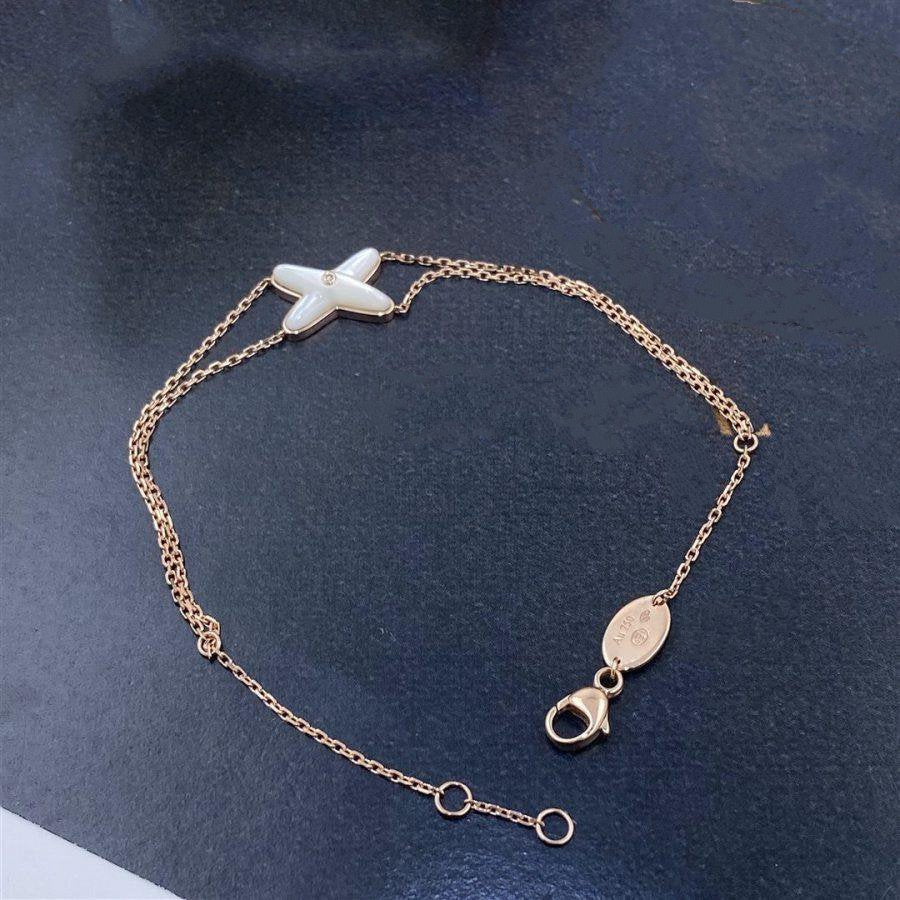 [Elara jewelsry ]JEUX BRACELET WHITE MOP PINK GOLD 1 DIAMOND