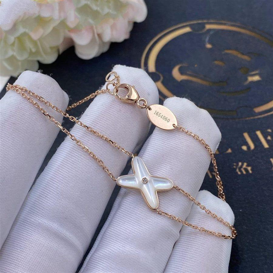 [Elara jewelsry ]JEUX BRACELET WHITE MOP PINK GOLD 1 DIAMOND
