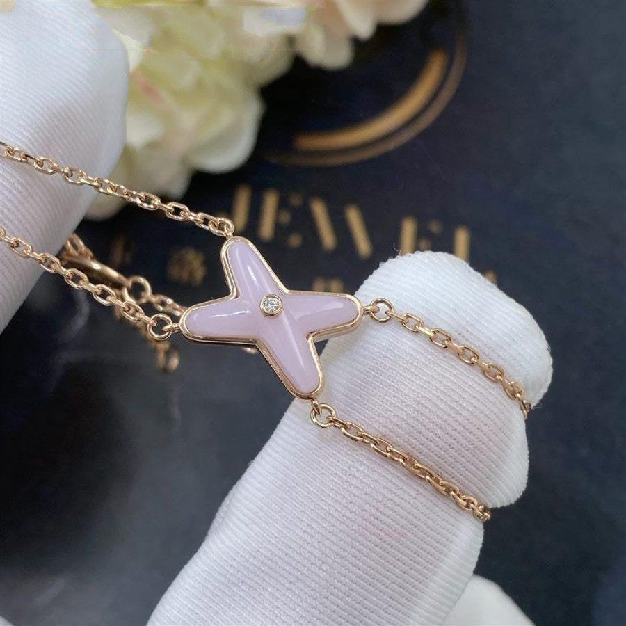 [Elara jewelsry ]JEUX BRACELET PINK MOP PINK GOLD 1 DIAMOND