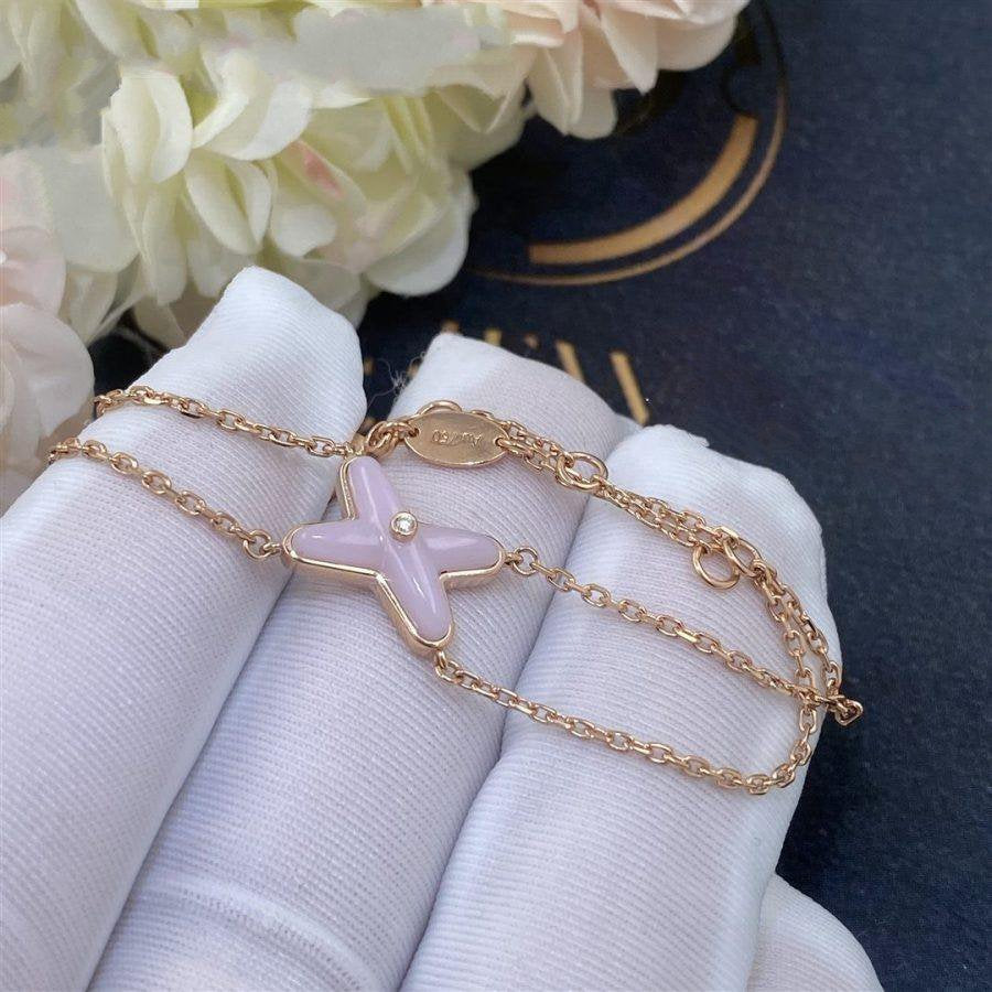 [Elara jewelsry ]JEUX BRACELET PINK MOP PINK GOLD 1 DIAMOND