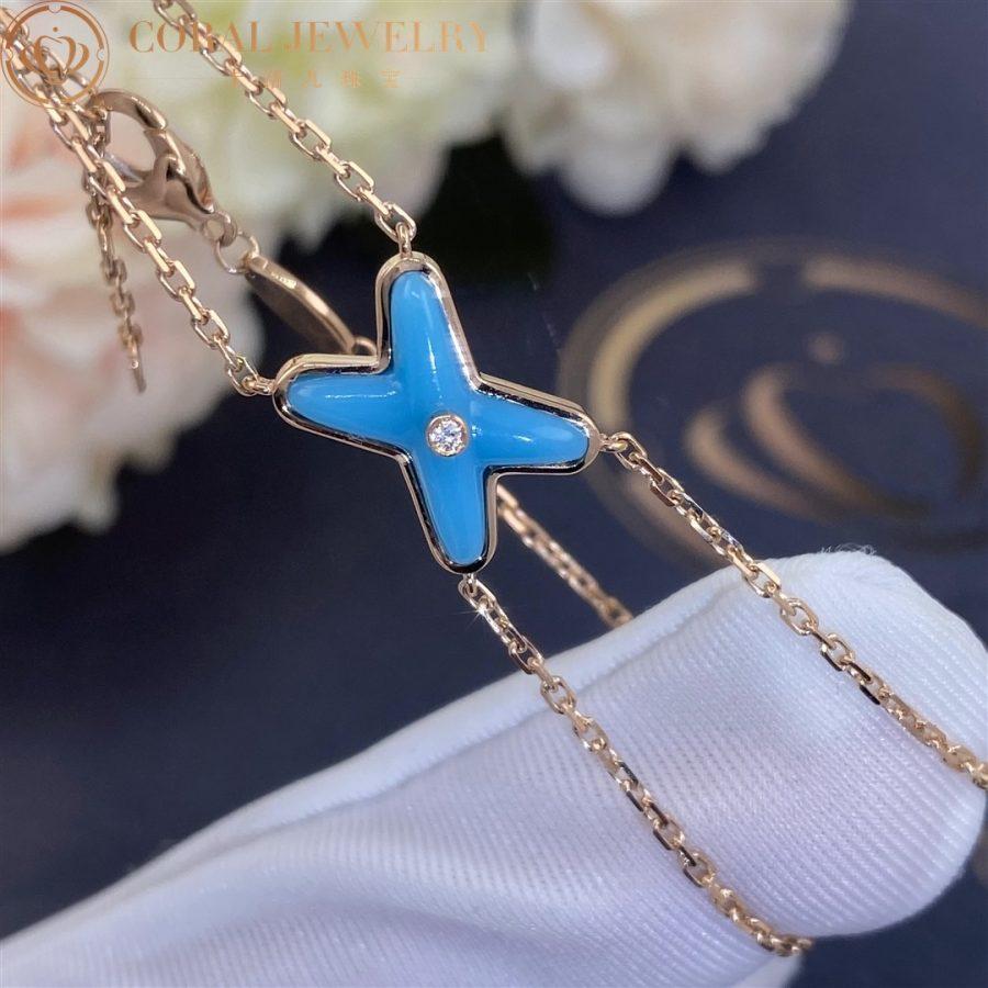 [Elara jewelsry ]JEUX BRACELET TURQUOISE PINK GOLD 1 DIAMOND