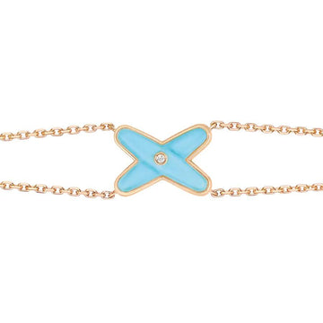 [Elara jewelsry ]JEUX BRACELET TURQUOISE PINK GOLD 1 DIAMOND
