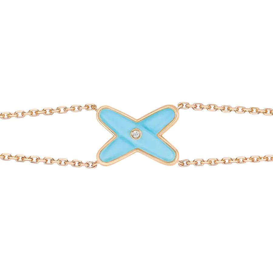 [Elara jewelsry ]JEUX BRACELET TURQUOISE PINK GOLD 1 DIAMOND