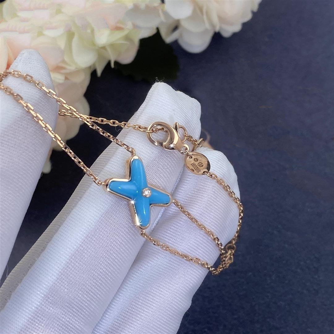[Elara jewelsry ]JEUX BRACELET TURQUOISE PINK GOLD 1 DIAMOND
