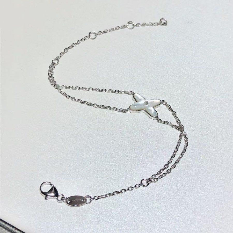 [Elara jewelsry ]JEUX BRACELET WHITE MOP SILVER 1 DIAMOND