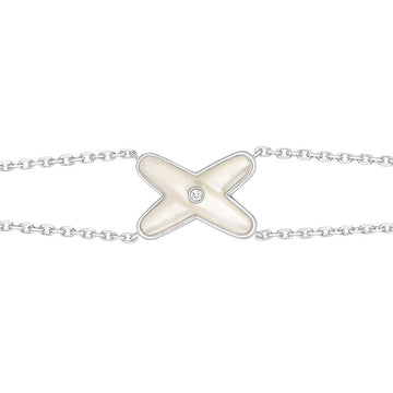 [Elara jewelsry ]JEUX BRACELET WHITE MOP SILVER 1 DIAMOND