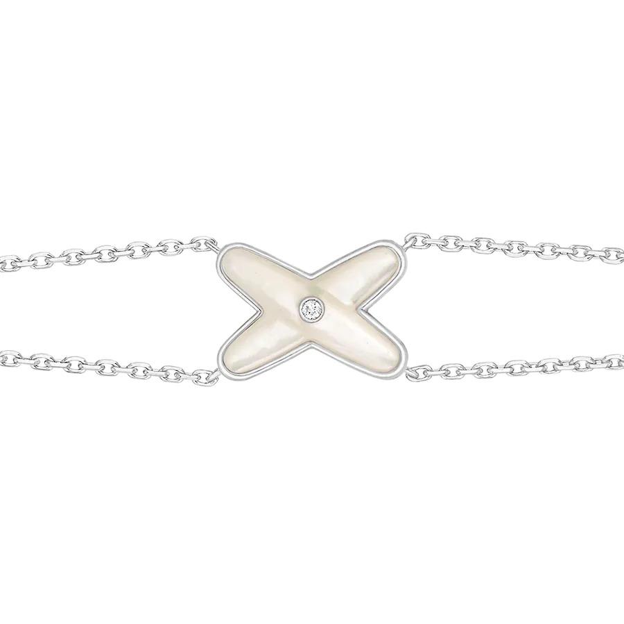 [Elara jewelsry ]JEUX BRACELET WHITE MOP SILVER 1 DIAMOND