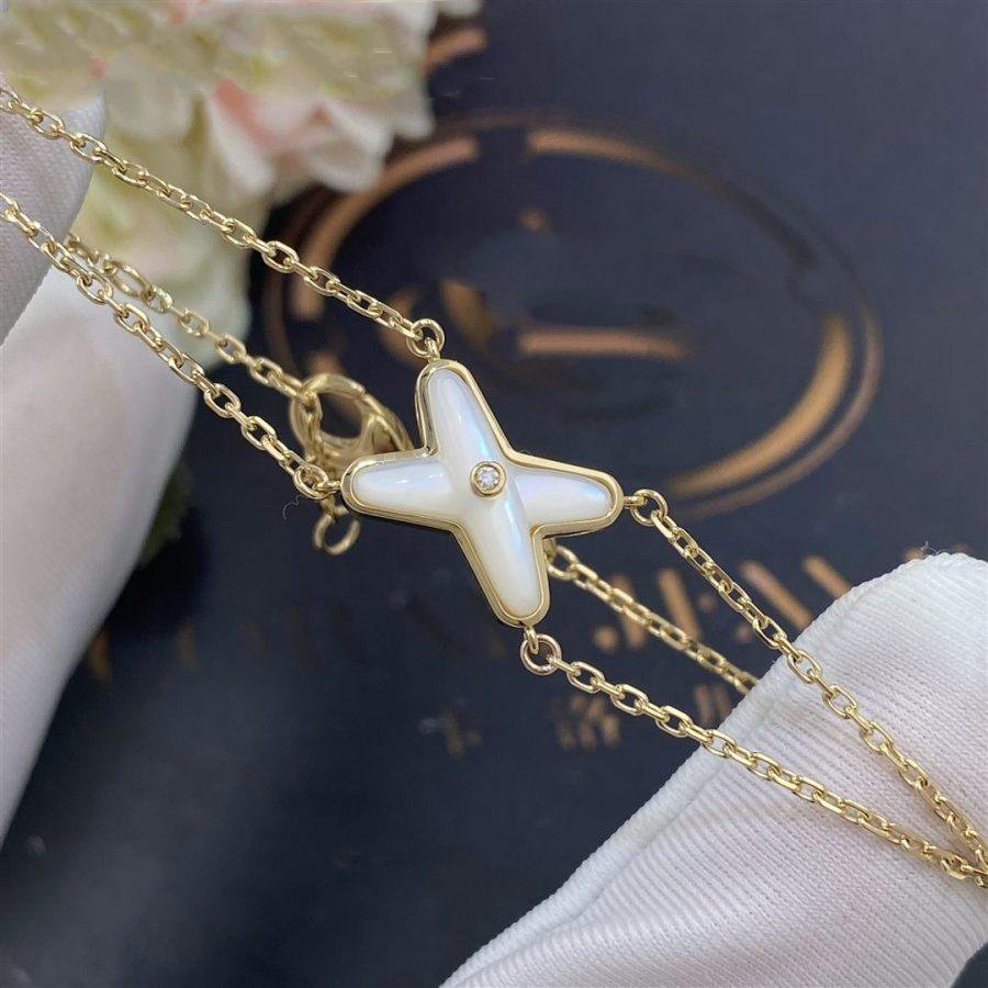 [Elara jewelsry ]JEUX BRACELET WHITE MOP GOLD 1 DIAMOND