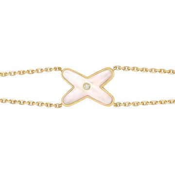 [Elara jewelsry ]JEUX BRACELET WHITE MOP GOLD 1 DIAMOND
