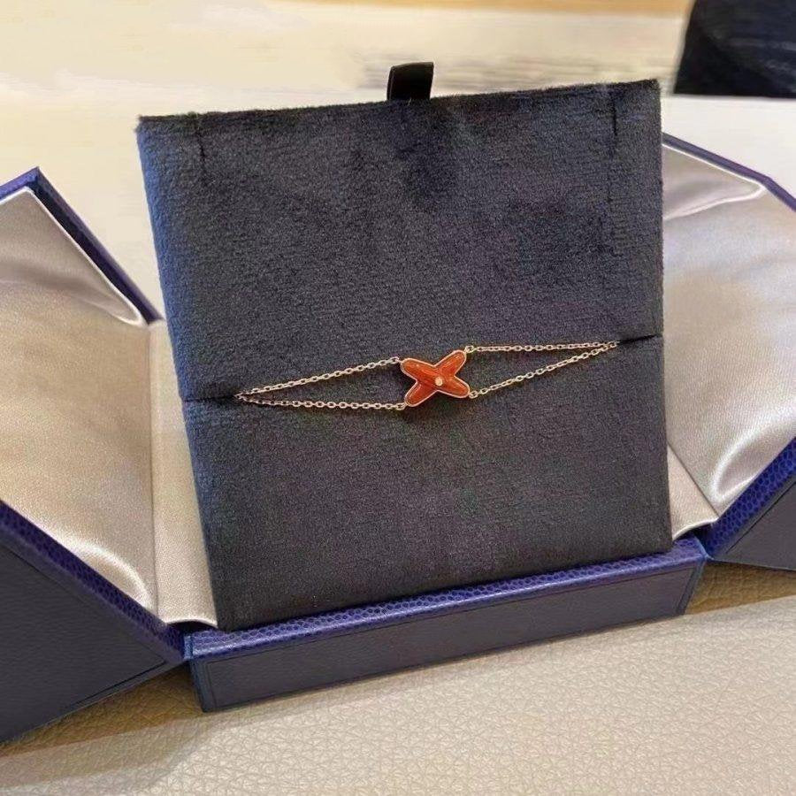 [Elara jewelsry ]JEUX BRACELET CARNELIAN PINK GOLD 1 DIAMOND