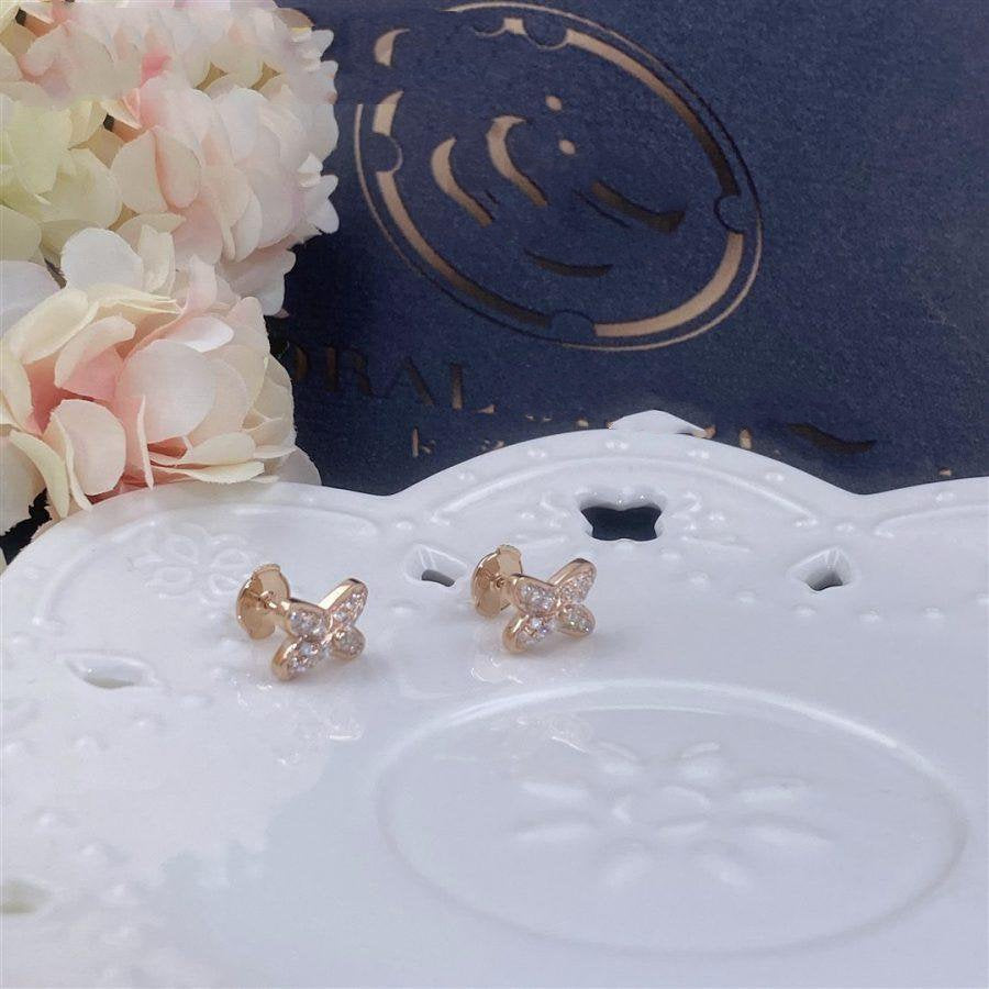 [Elara jewelsry ]JEUX DE PINK GOLD DIAMOND EARRINGS