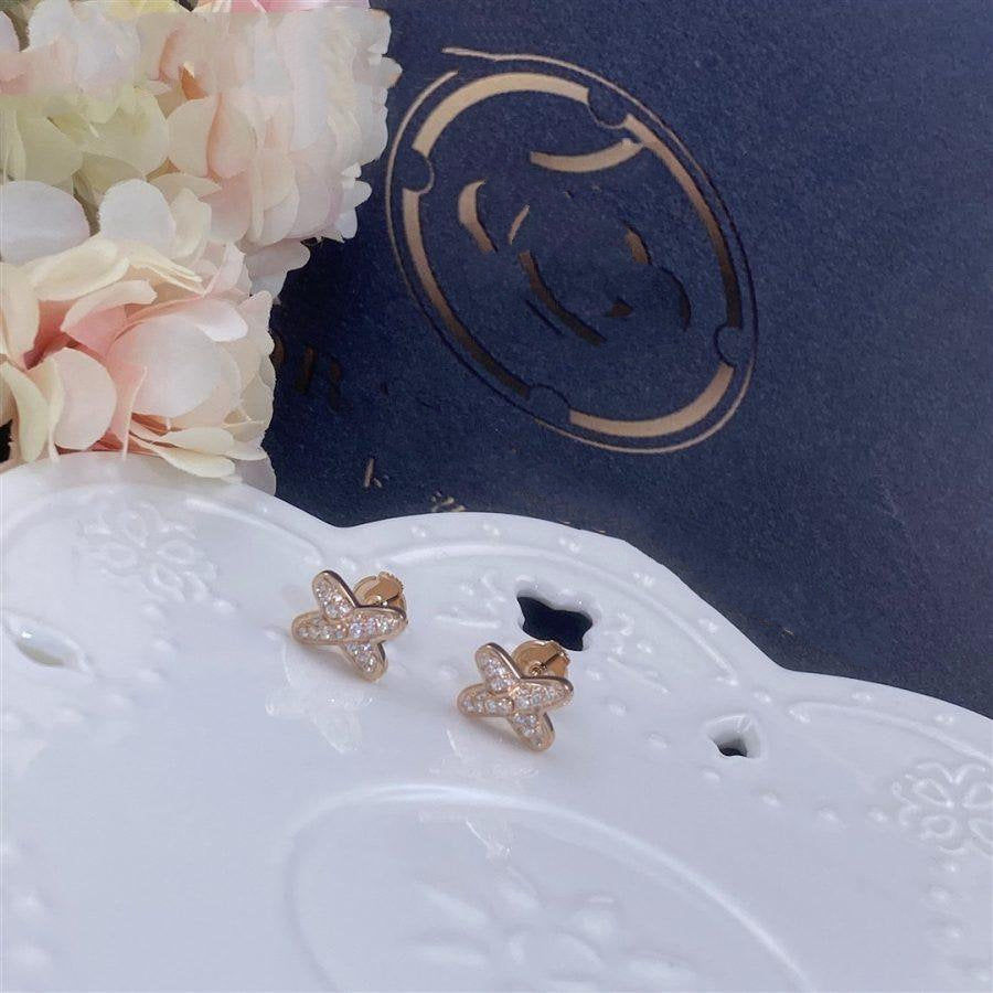 [Elara jewelsry ]JEUX DE PINK GOLD DIAMOND EARRINGS