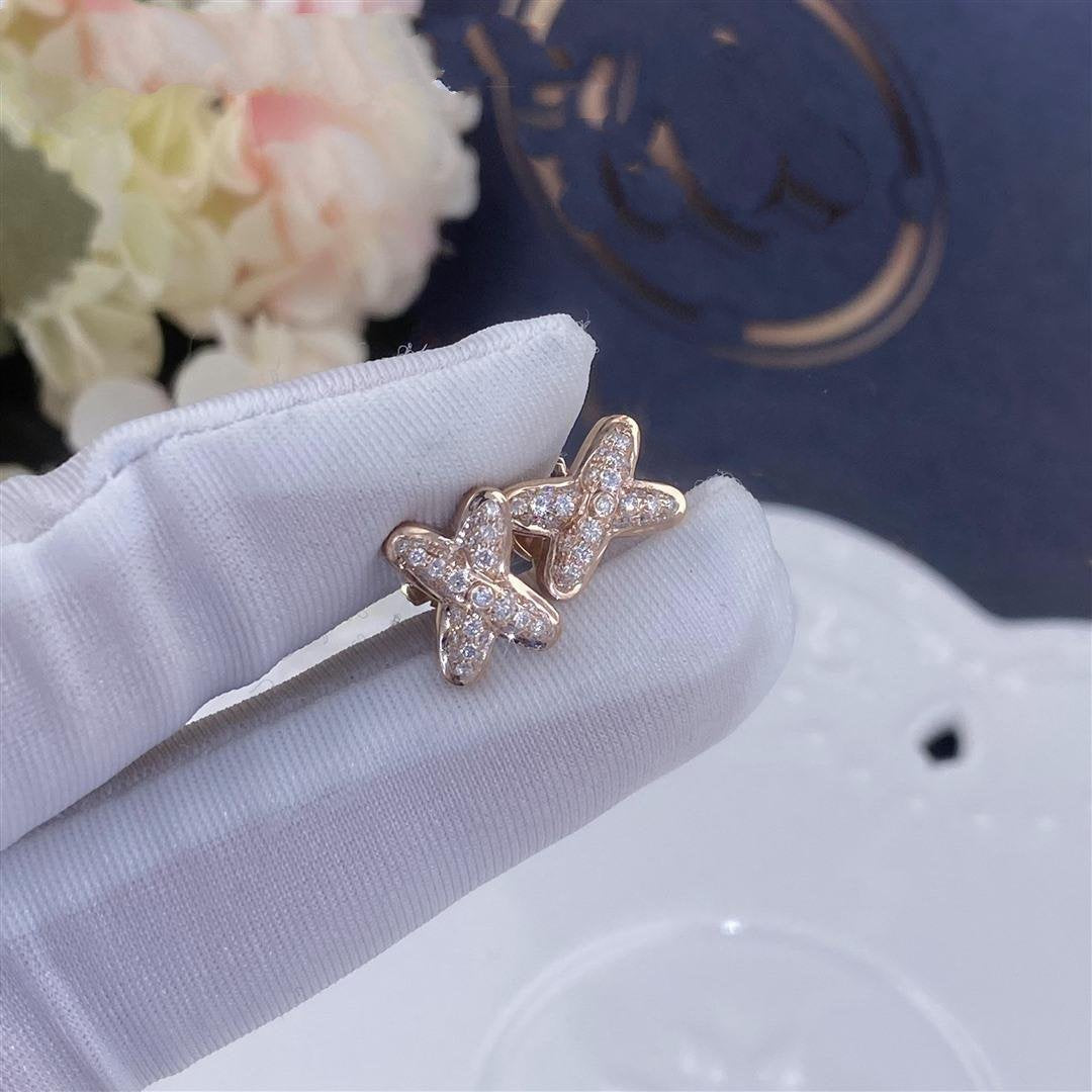 [Elara jewelsry ]JEUX DE PINK GOLD DIAMOND EARRINGS