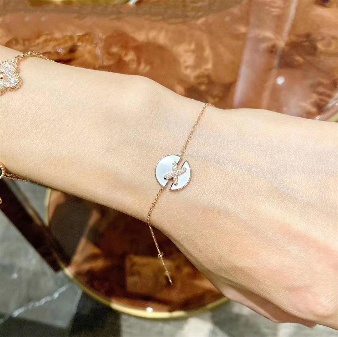 [Elara jewelsry ]JEUX DE BRACELET MOP PINK GOLD DIAMONDS