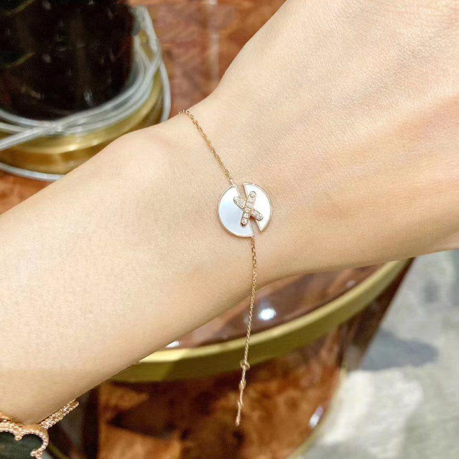 [Elara jewelsry ]JEUX DE BRACELET MOP PINK GOLD DIAMONDS
