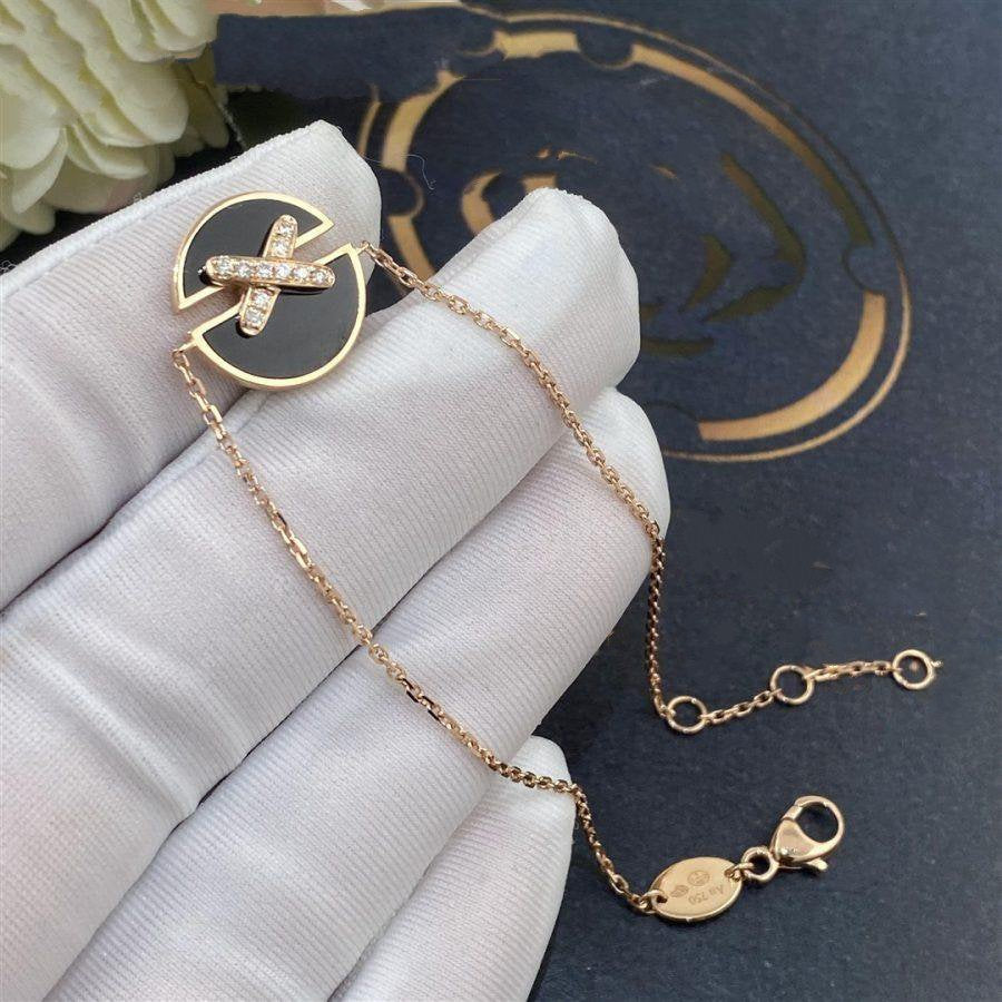 [Elara jewelsry ]JEUX DE BRACELET ONYX PINK GOLD DIAMOND