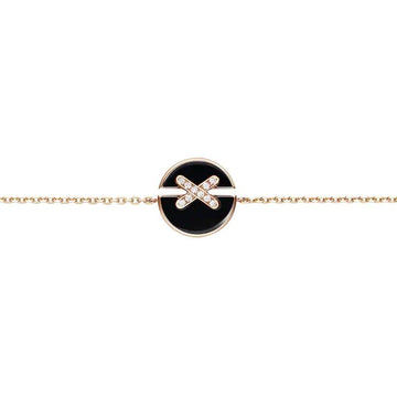 [Elara jewelsry ]JEUX DE BRACELET ONYX PINK GOLD DIAMOND