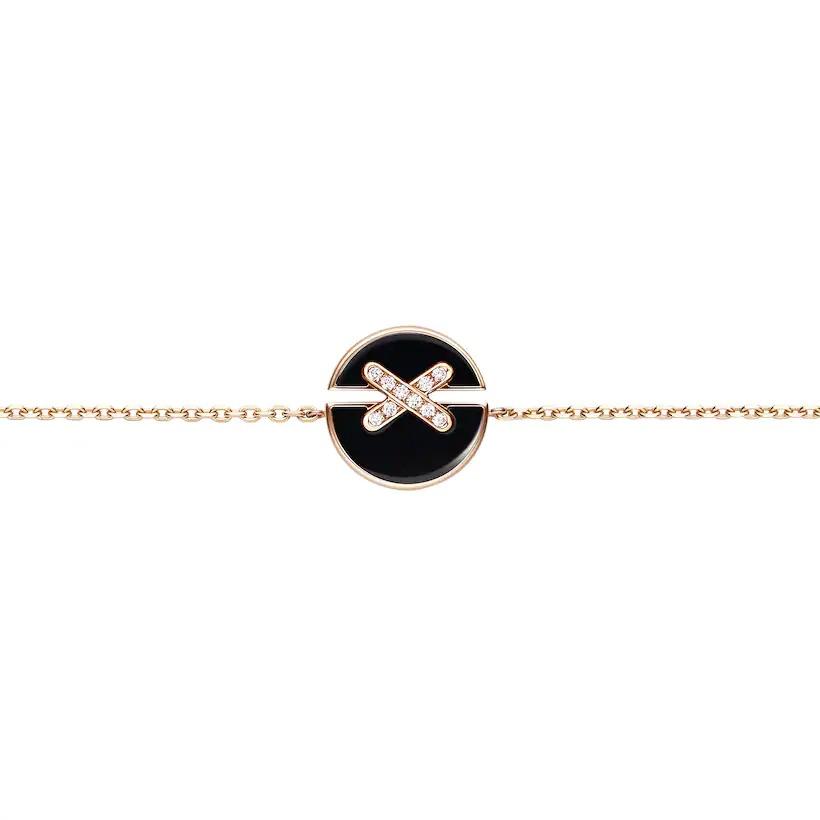 [Elara jewelsry ]JEUX DE BRACELET ONYX PINK GOLD DIAMOND