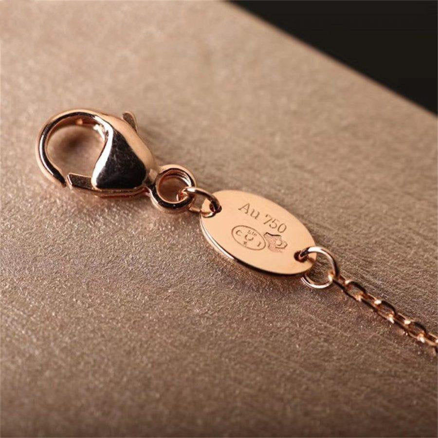[Elara jewelsry ]Hollow Design Four-Leaf Clover Flower Shape Bracelet